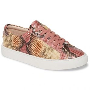 J/Slides Women's Lacee Sneaker Pink snake - 7
